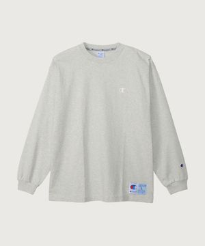 C로고 오버핏 조그택 롱슬리브 티셔츠 Oatmeal