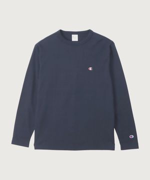 C로고 레귤러핏 저지 롱슬리브 티셔츠 Navy