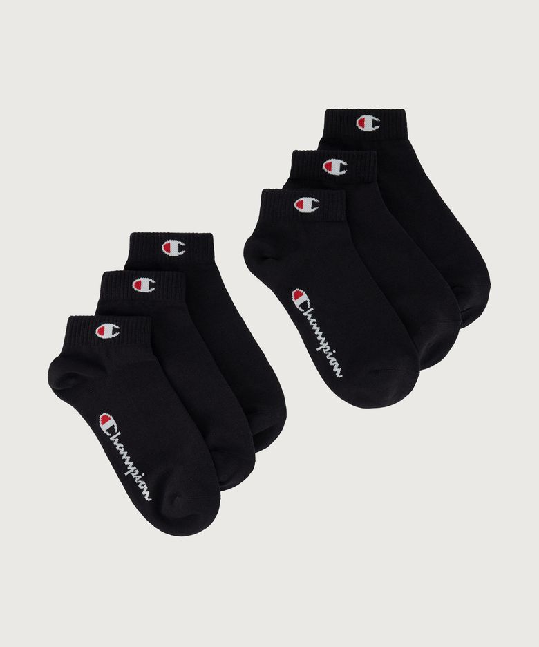 C로고 쿼터랭스 삭스 6PACK Black