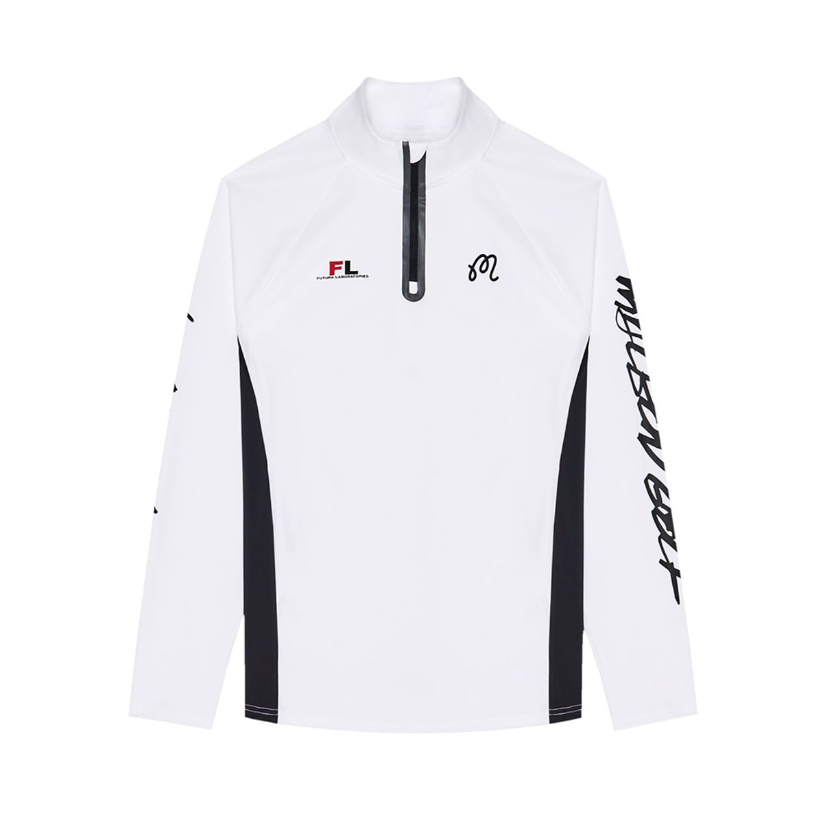 말본 골프(MALBON GOLF) [FUTURA] 스포티브 쿼터집 티셔츠 WHITE (MAN)