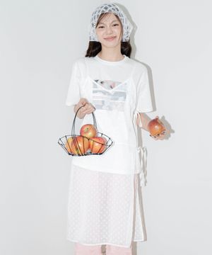 시스루 레이스 레이어드 오픈 원피스 [하트]