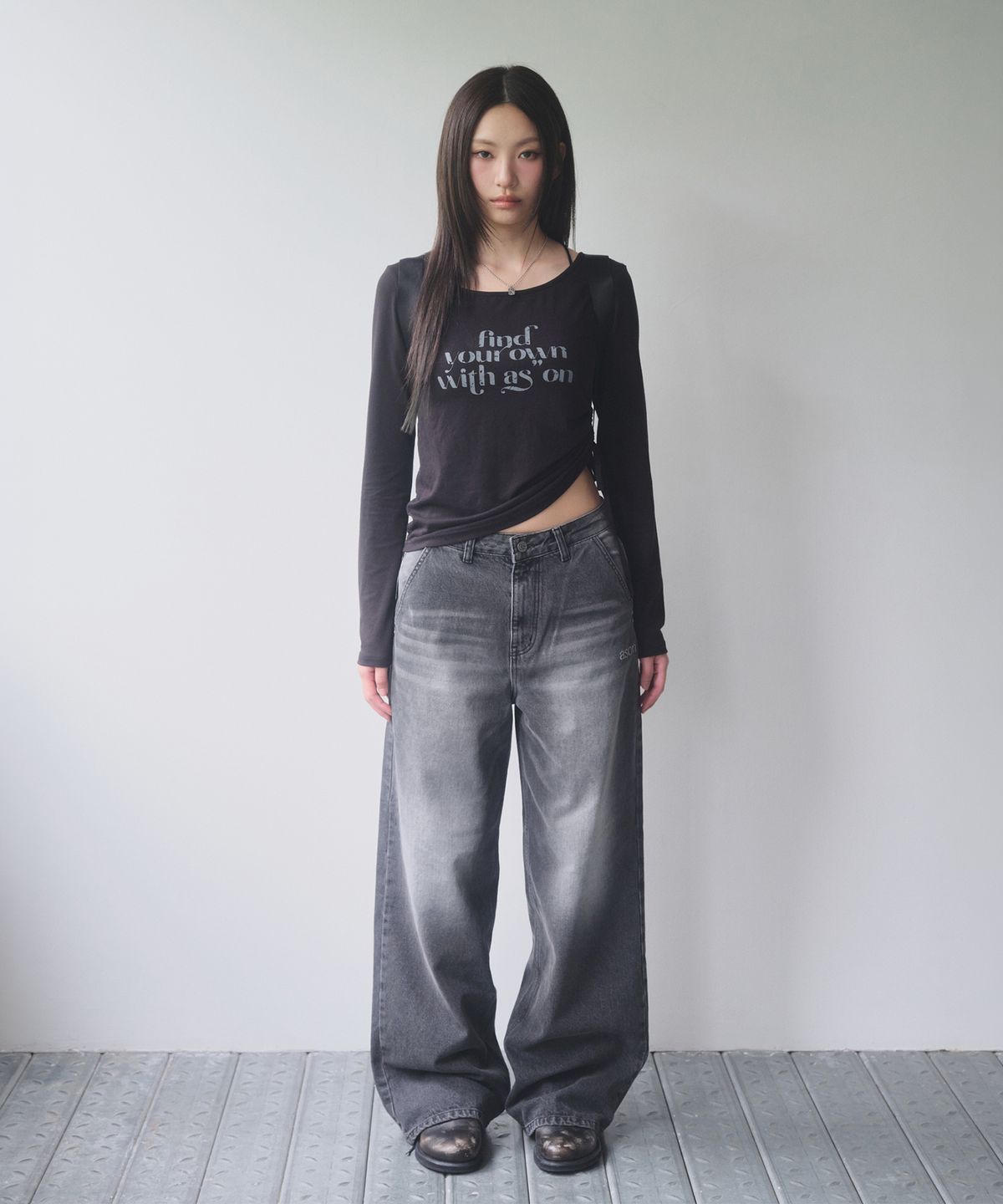 애즈온(ASON) DUSK DENIM PANTS / BLACK