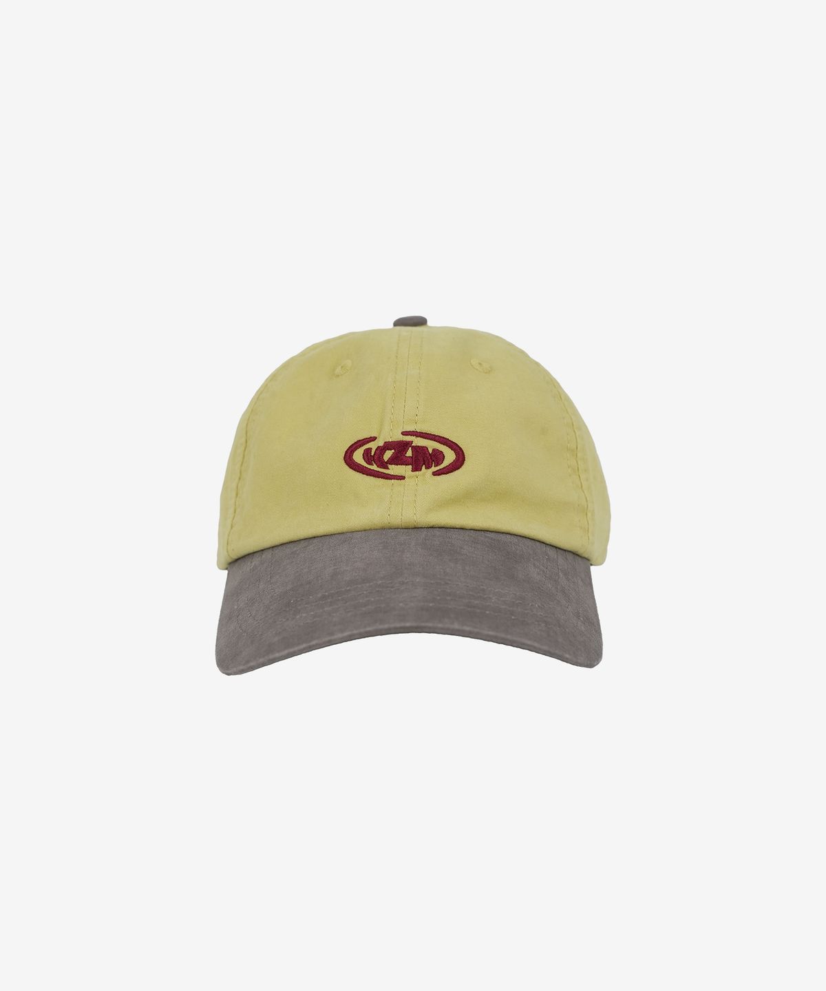케이지엠(KZM) 라운드 투톤 볼캡 YELLOW