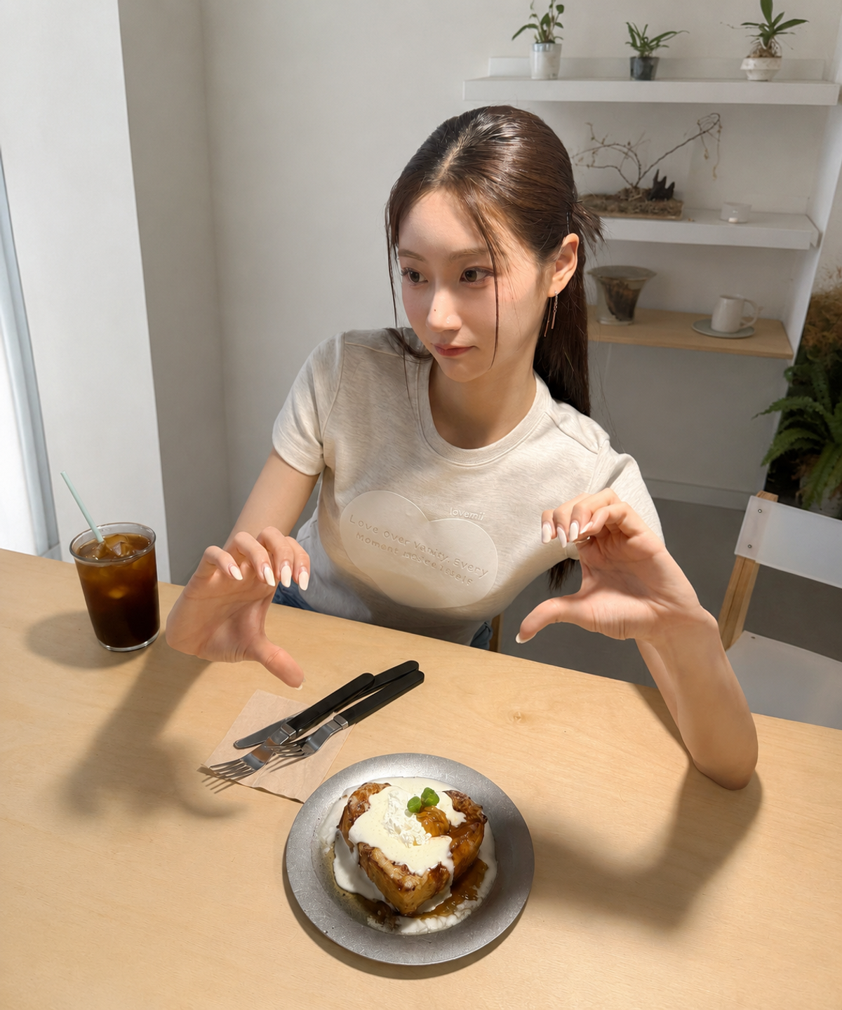 러브미오피셜(LOVEMIIOFFICIAL) 러브메세지 반팔티셔츠