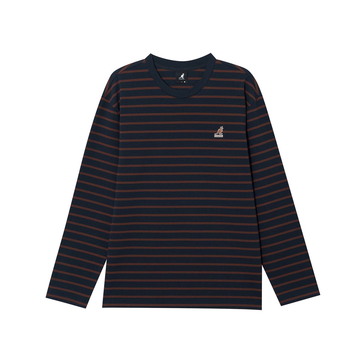 캉골(KANGOL) 스트라이프 긴팔 티셔츠 3539 네이비