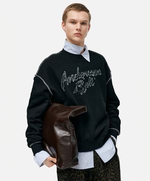 UNISEX LIQUID LOGO SWEATSHIRT atb1378u(BLACK)