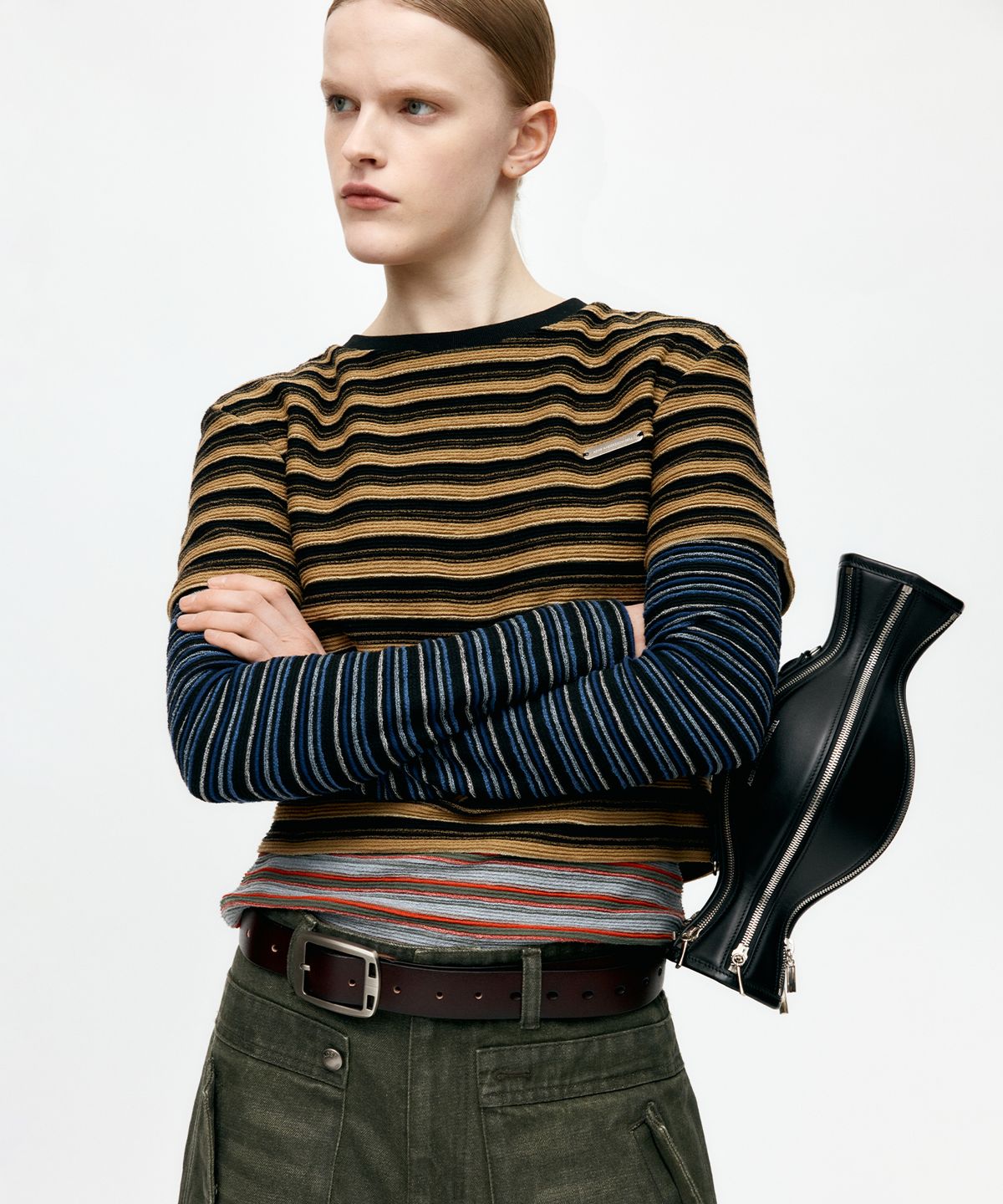 앤더슨벨(ADSB ANDERSSON BELL) MULTI STRIPE LS T-SHIRTS atb1353w(MULTI)