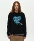 BOYS HEART MESSAGE CREW-NECK SWEATER atb1453m(BLACK)