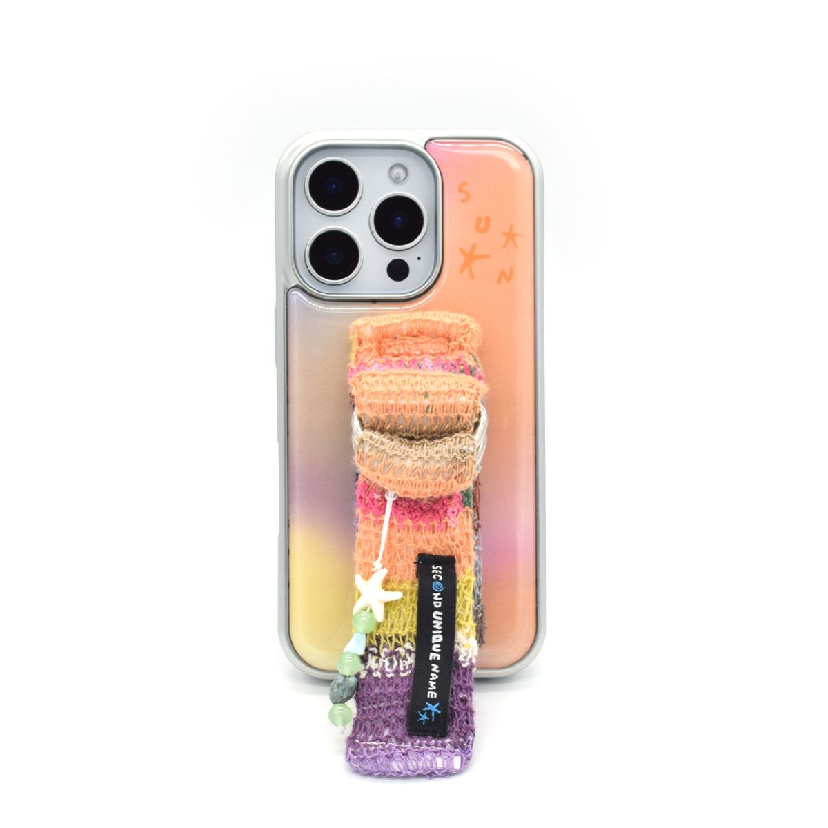 세컨드유니크네임(SECOND UNIQUE NAME) SUN CASE KNIT BELT SUNSET (EPOXY SILVER)