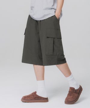 나일론 밴딩 카고 버뮤다 팬츠 PAN2529 (2 COLOR)