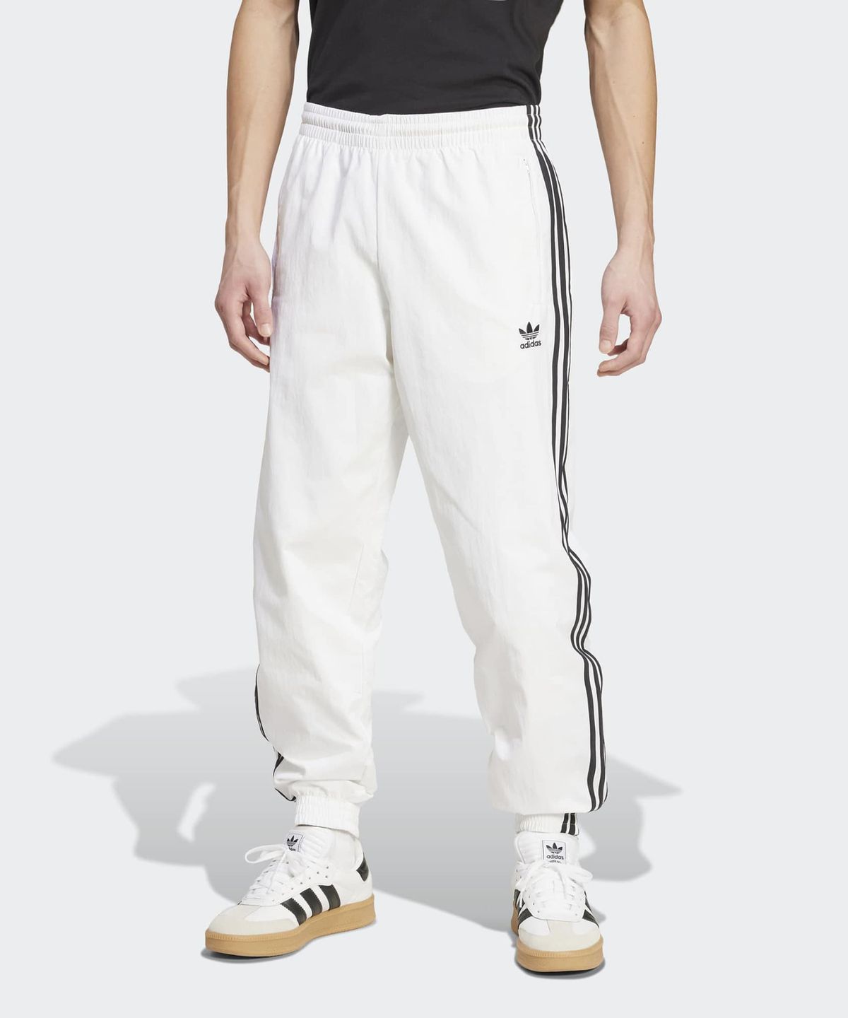 아디다스(ADIDAS) 우븐 파이어버드 트랙 팬츠 - 화이트:블랙 / JY1334