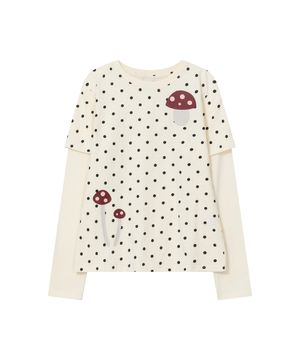 머쉬룸 레이어드 롱슬리브 [아이보리]