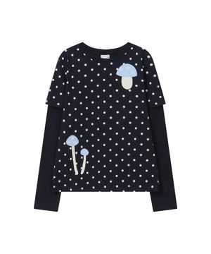 머쉬룸 레이어드 롱슬리브 [네이비]