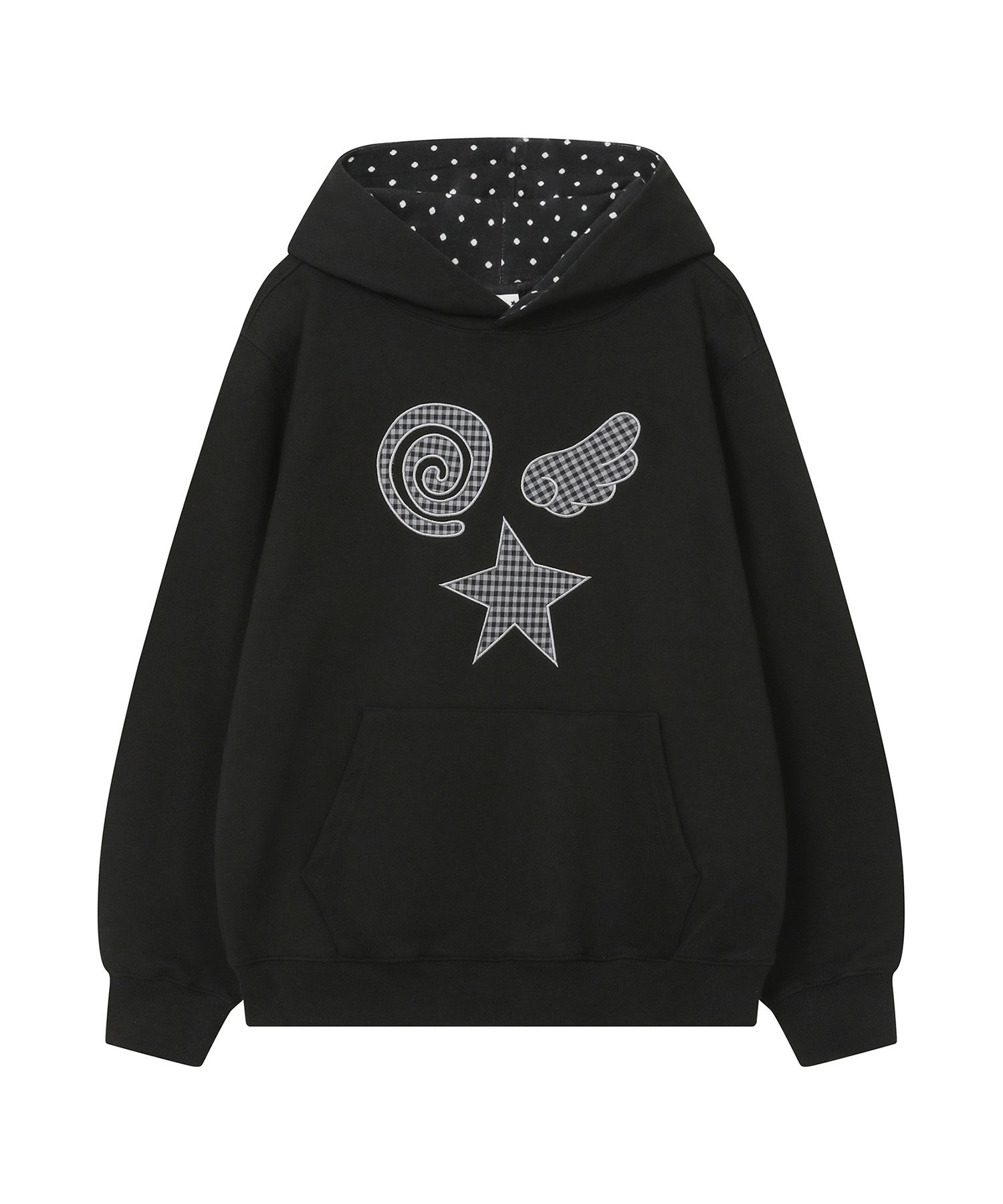 MUSINSA公式 | BAUF 3シンボルフードパーカー[ブラック]