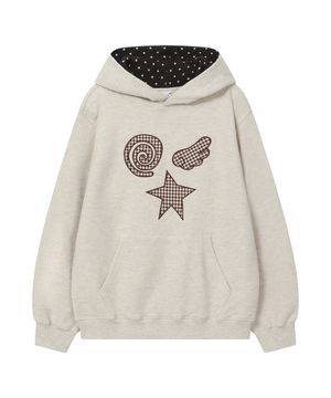 3 심볼 후드 티셔츠 [오트밀]