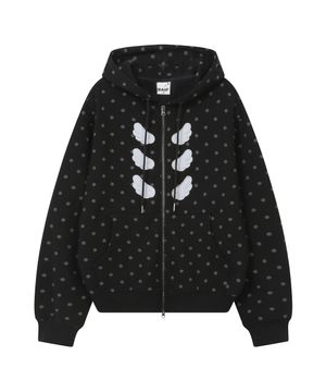 엔젤 후드 집업 [도트 블랙]