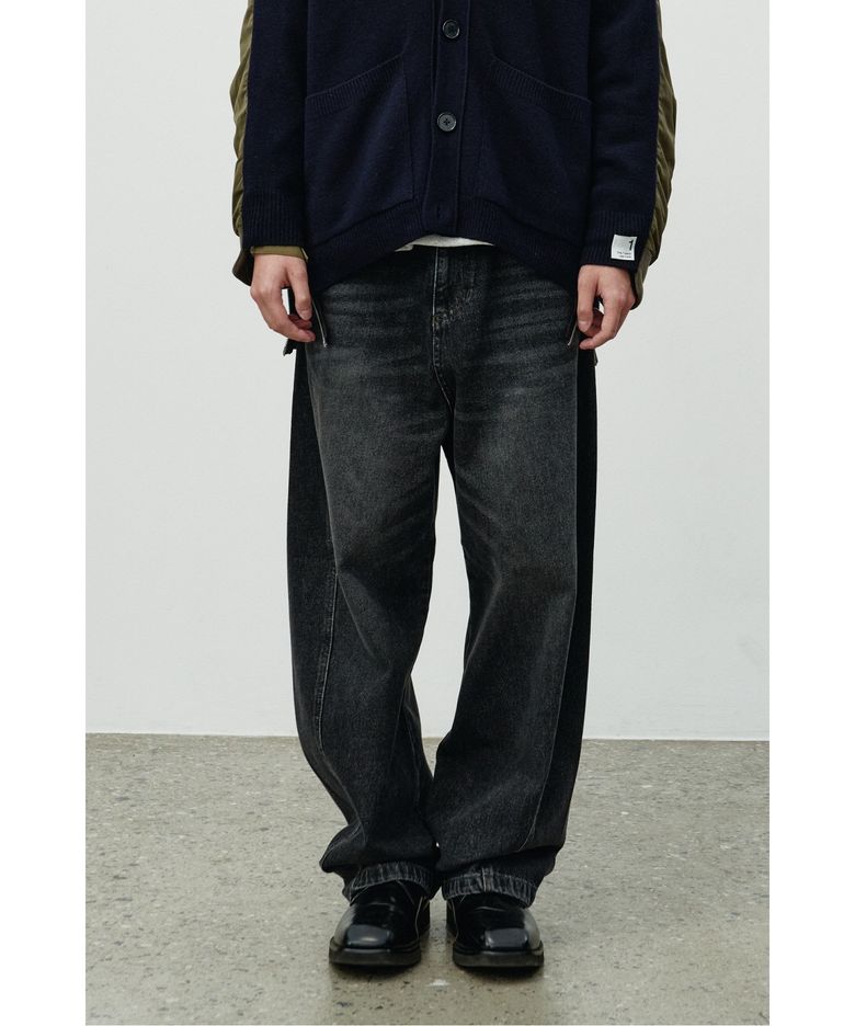 Waist Raw Edged Denim Pants RKPAA25613BKX