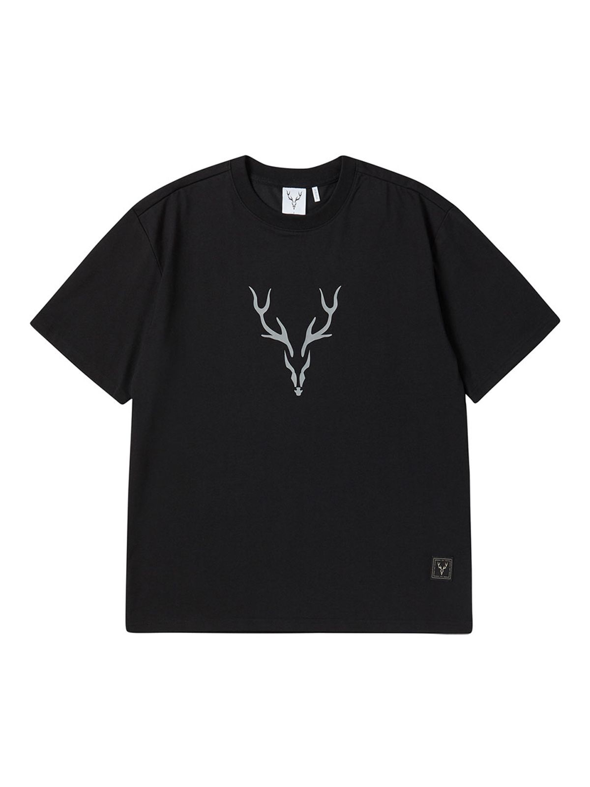 폴루션(POLLUTION) CORE STAG 심볼 티셔츠 블랙