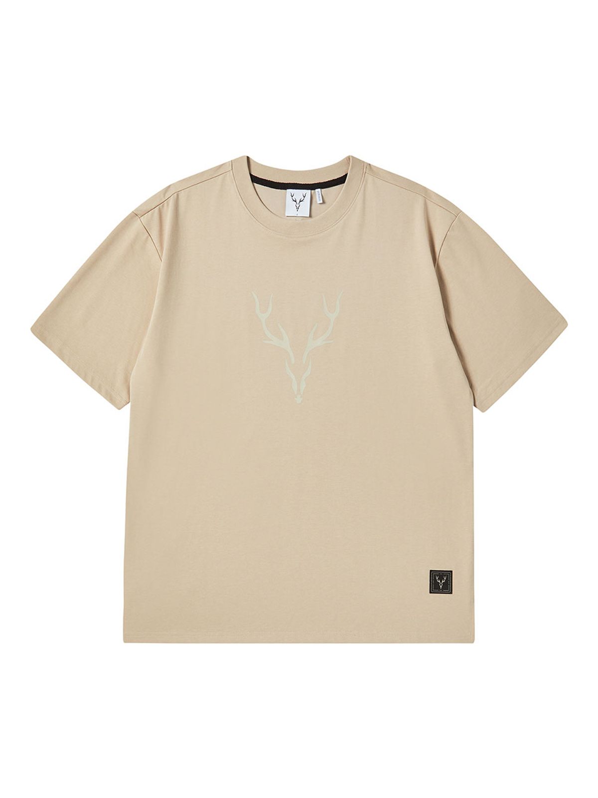 폴루션(POLLUTION) CORE STAG 심볼 티셔츠 베이지