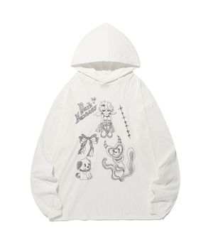 DOODLE BIG BIG L/S HOODIE_WHITE(NG2FFUT558A)