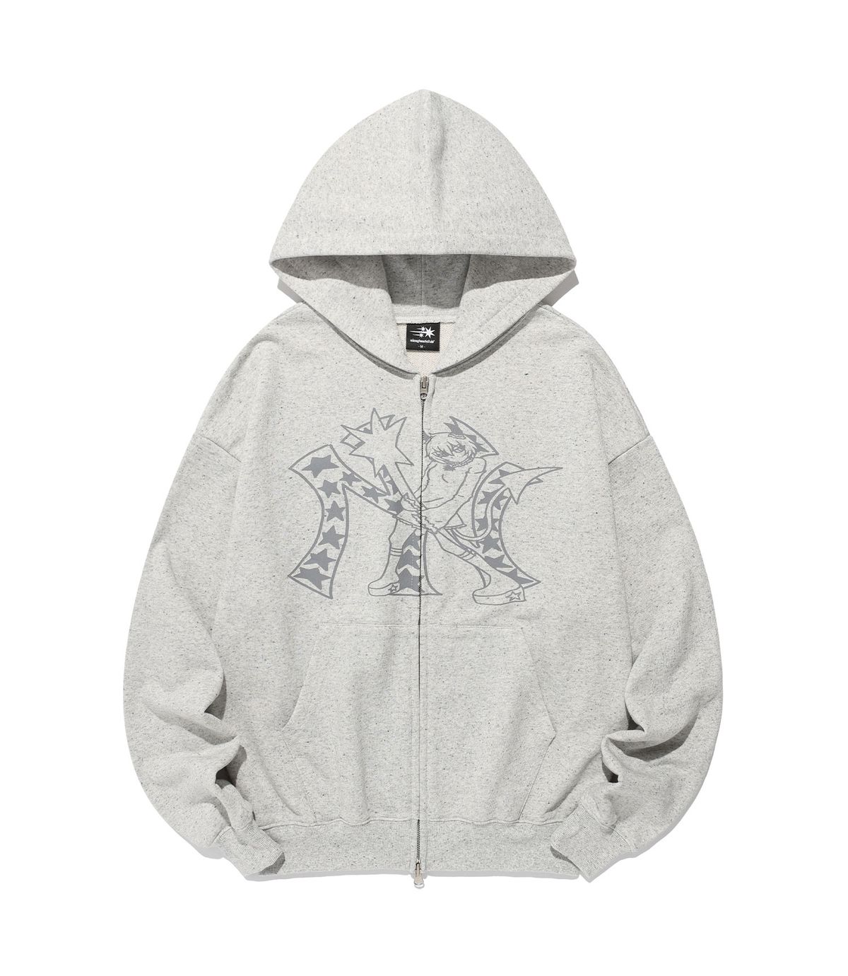 나이스고스트클럽(NICEGHOSTCLUB) CHAOS GIRL HOODIE ZIPUP_GREY(NG2FFUM481A)