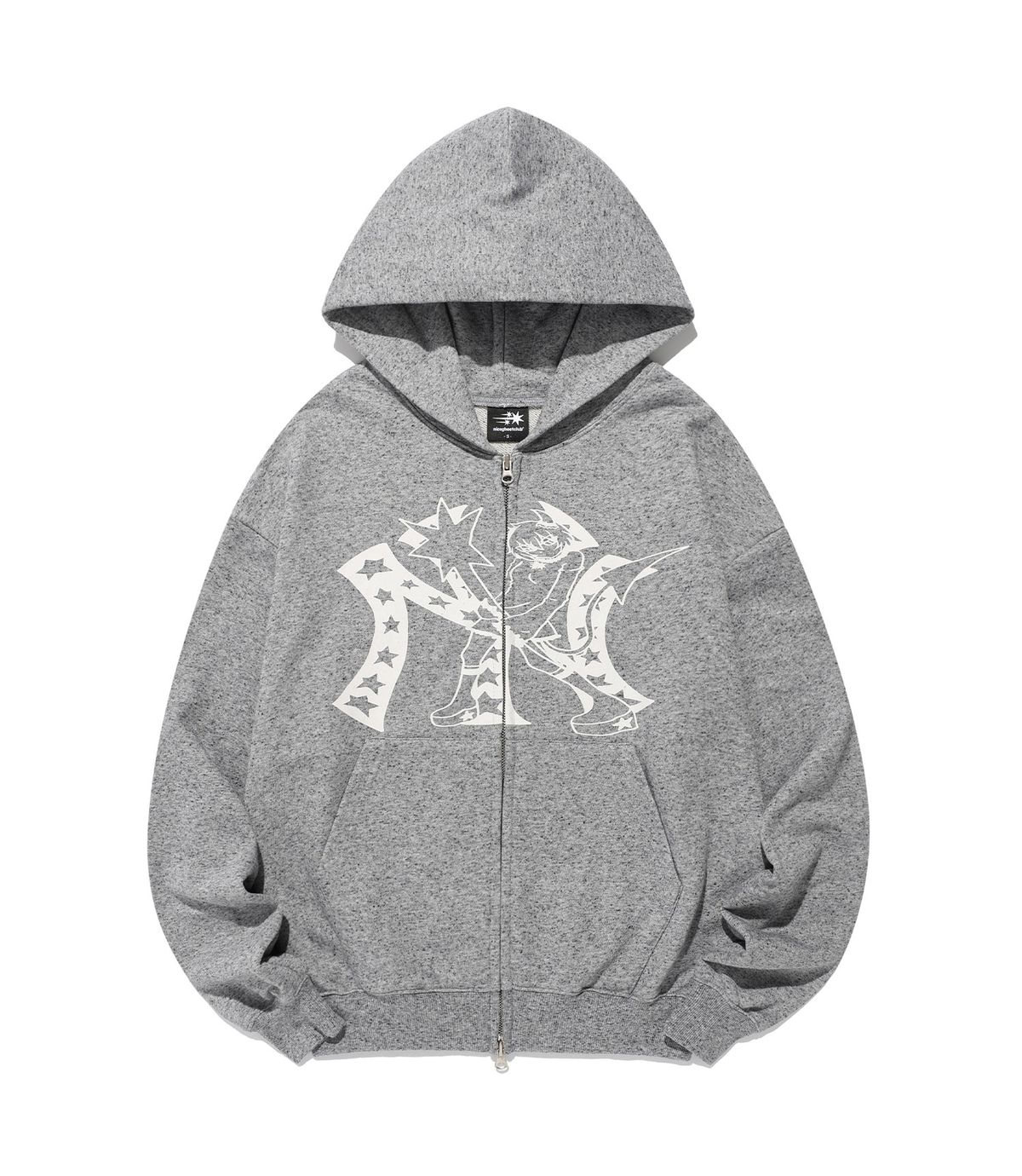나이스고스트클럽(NICEGHOSTCLUB) CHAOS GIRL HOODIE ZIPUP_CHARCOAL(NG2FFUM481A)