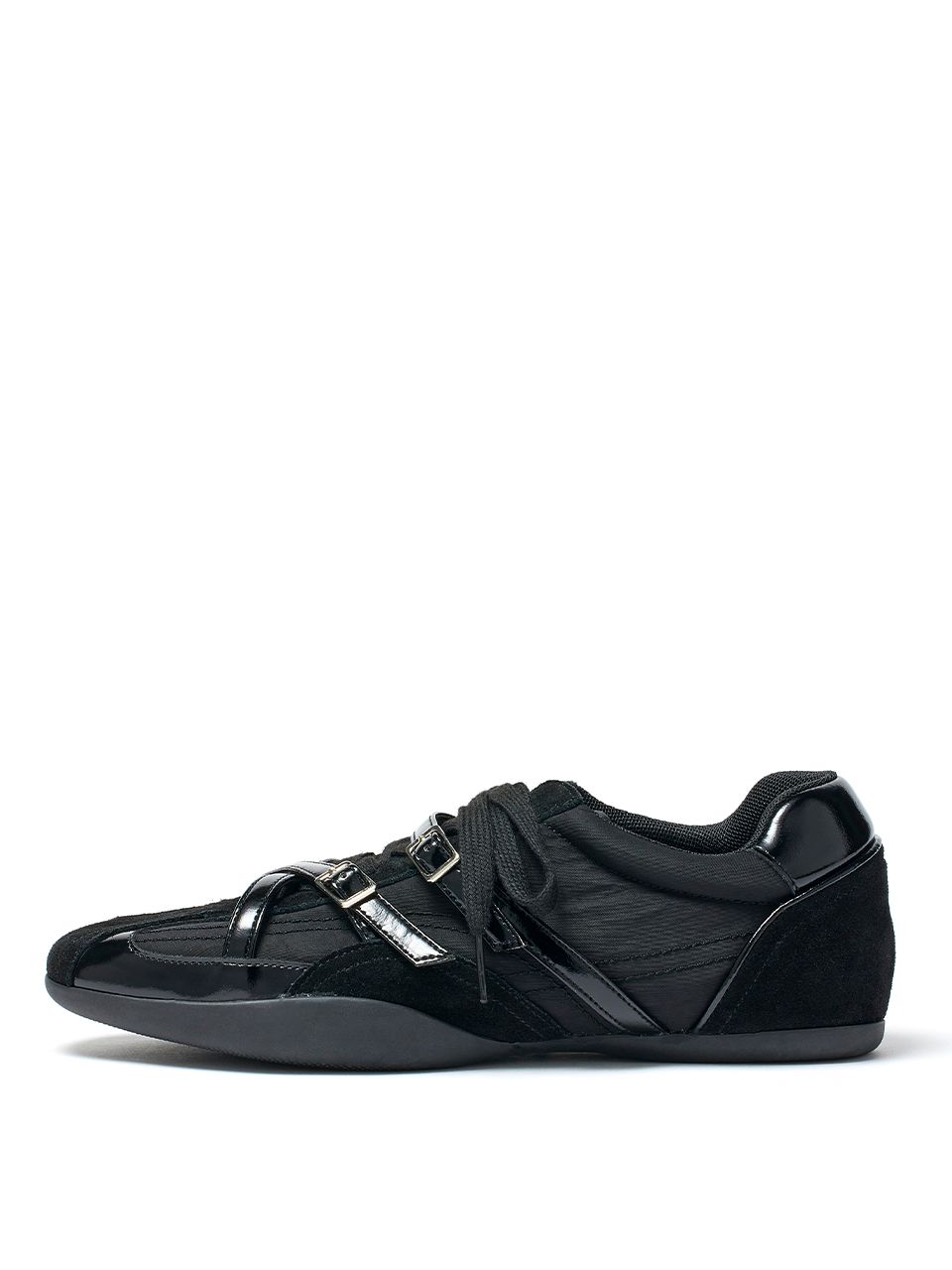 Matin Kim musinsa y2k 韓国 MUSINSA公式 | MATIN KIM CROSS STRAP SUEDE BLOCK SNEAKERS IN