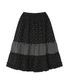 빈티지 프릴 스커트 [도트 블랙]
