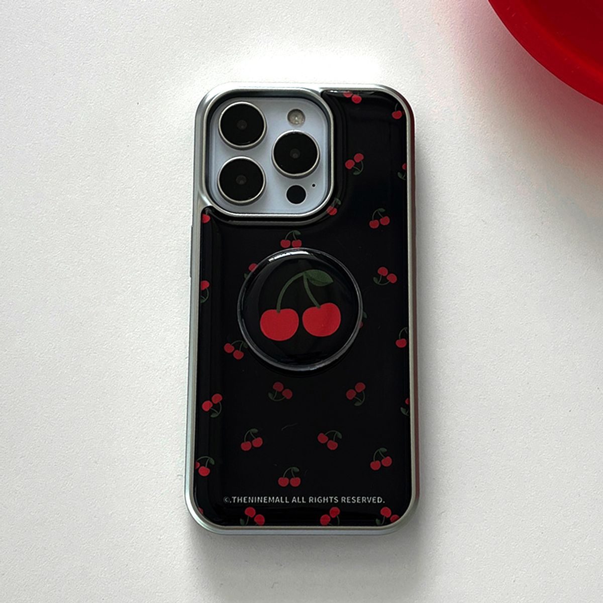 더나인몰(THE NINEMALL) mini cherry pattern [실버 맥세이프 범퍼케이스]