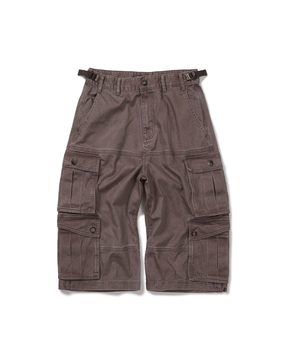 카락터(KARACTOR) Wanderer cargo bermuda pants / Redish brown