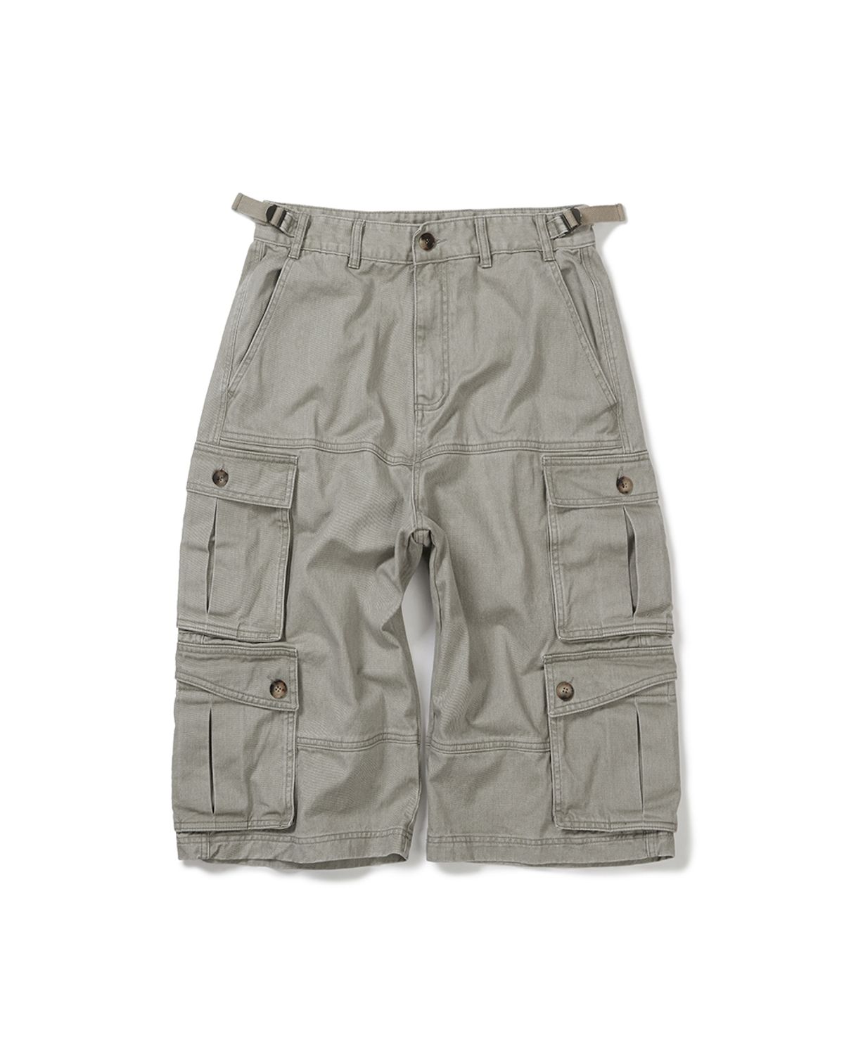 카락터(KARACTOR) Wanderer cargo bermuda pants / Cement gray