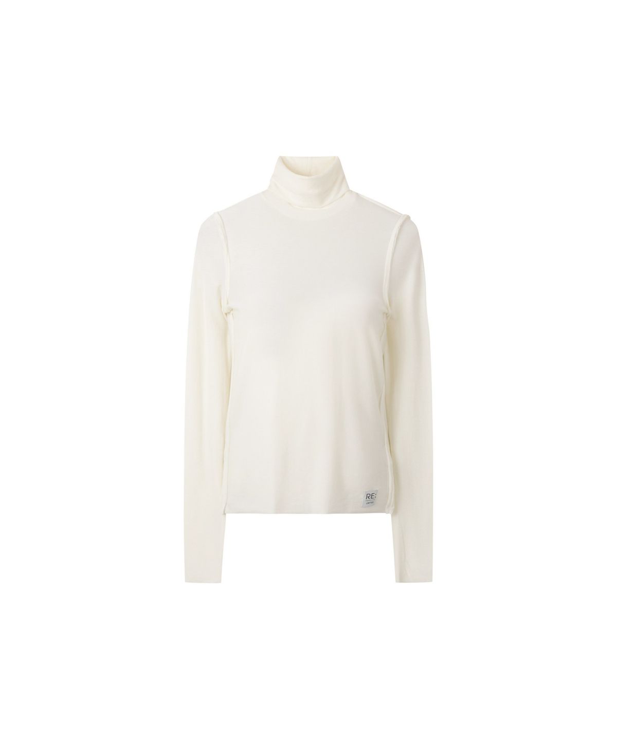 래코드(RECODE) Raw Edge Detail Long Sleeve Top RQTAA25520IVX