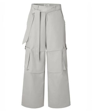 Belted Cargo Trousers (dusty beige)