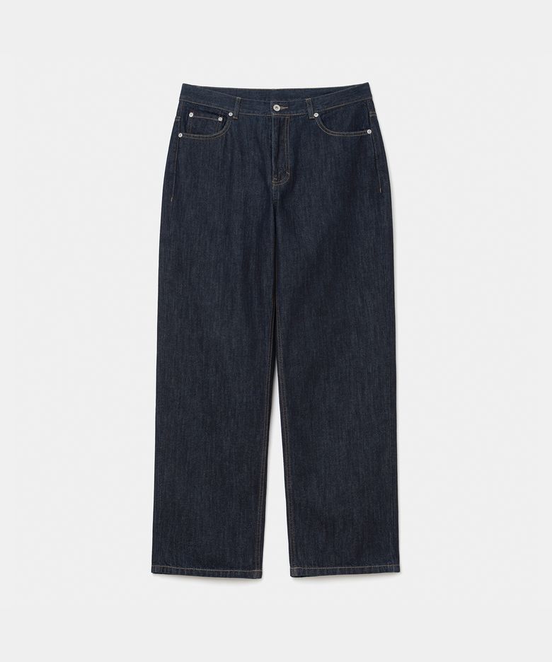 002 denim pants regular fit 11.5oz indigo one washed