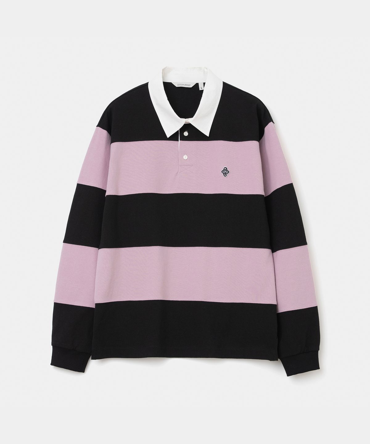 유니폼브릿지(UNIFORM BRIDGE) stripe rugby l/s t-shirt pink