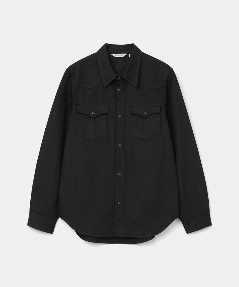 western denim shirt 10oz black one washed