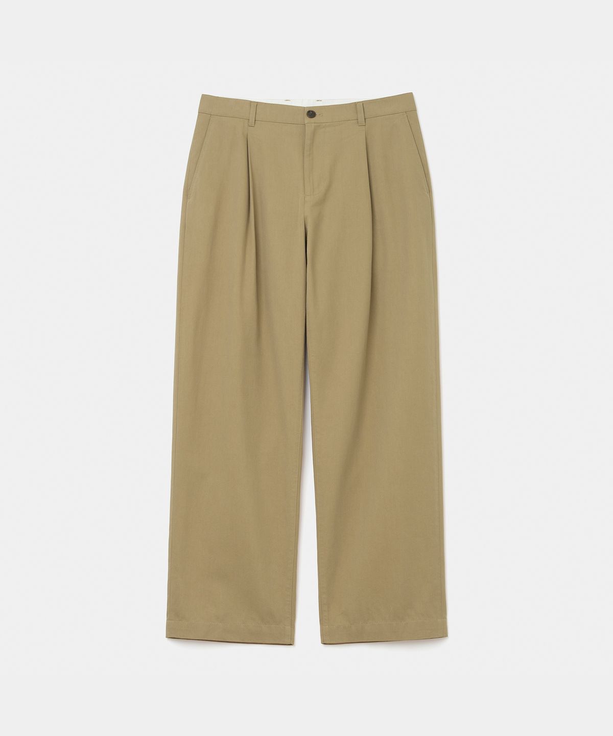 유니폼브릿지(UNIFORM BRIDGE) one tuck sports pants beige