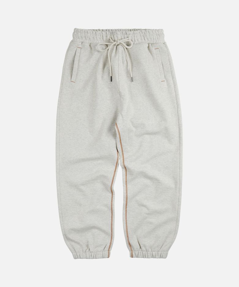 COVER STITCH SWEAT PANTS _ OATMEAL
