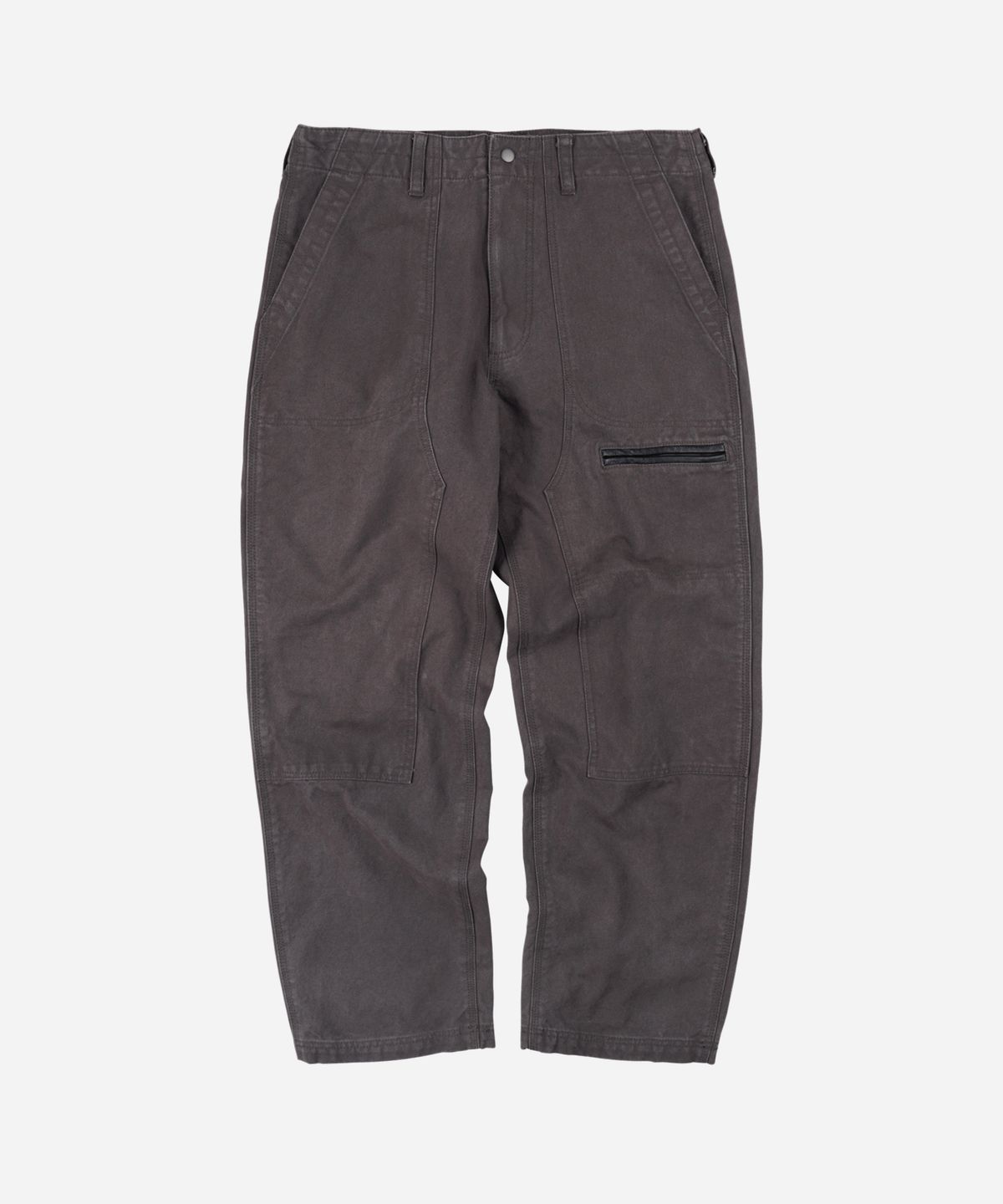프리즘웍스(FRIZMWORKS) HEAVY CANVAS DESTROYED DOUBLE KNEE PANTS _ MUD