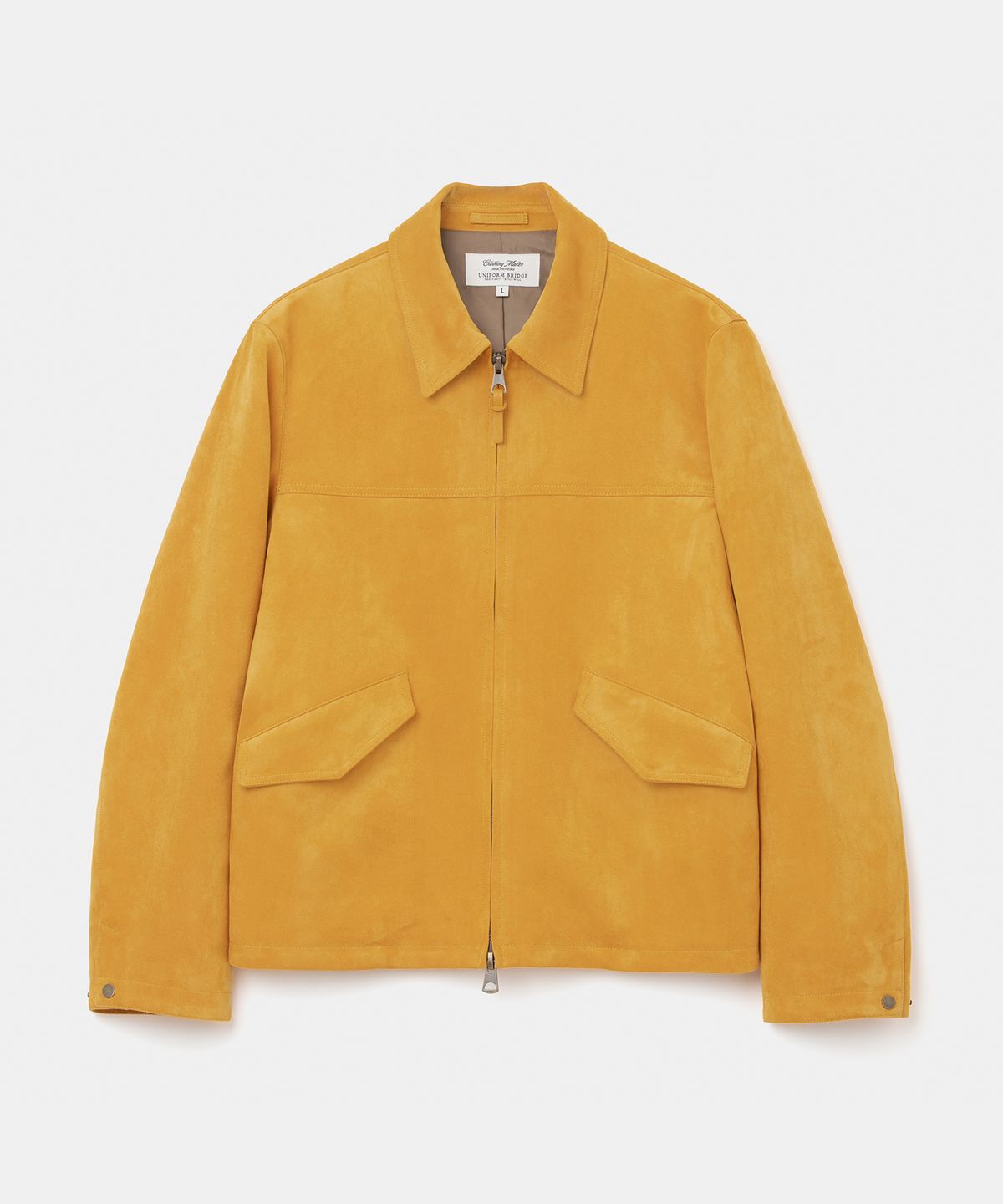 유니폼브릿지(UNIFORM BRIDGE) faux suede zip-up jacket yellow