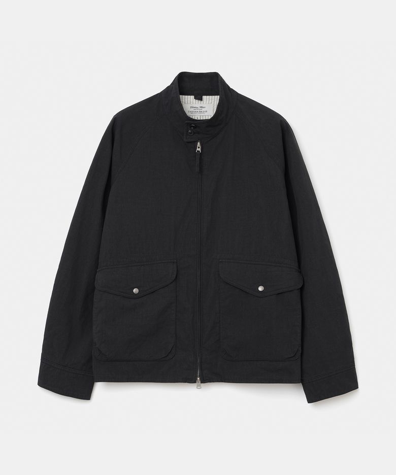 washed herrington jacket black