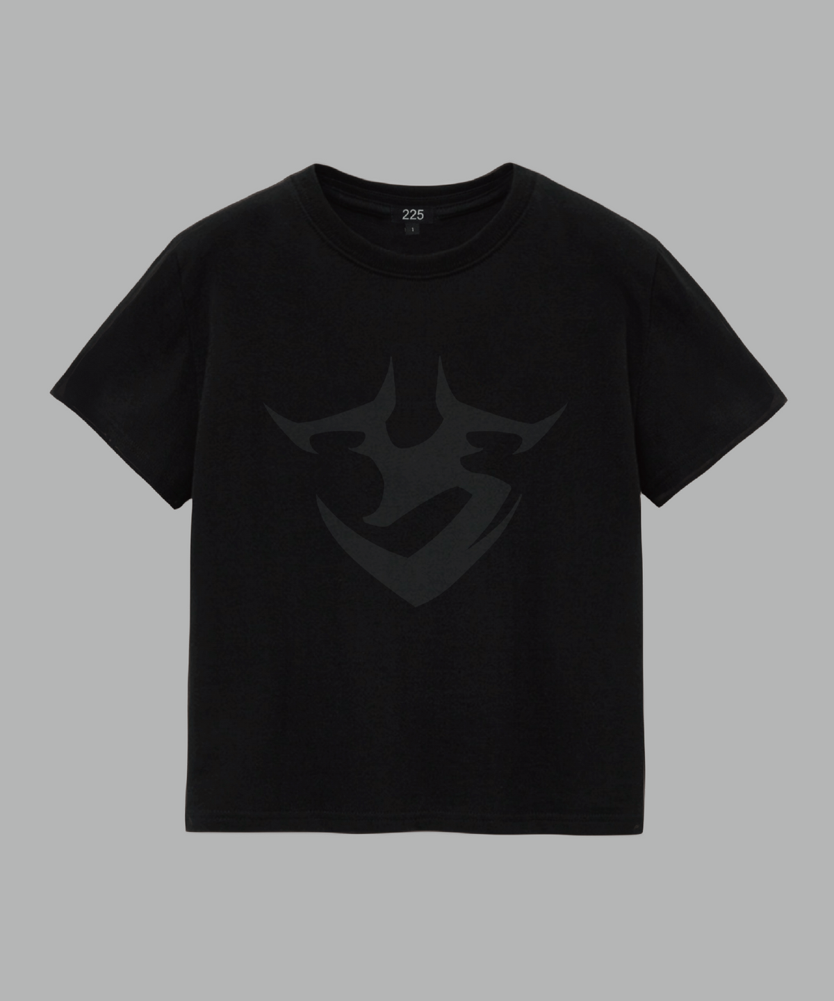225(225) 225 logo crop T-shirt (black)