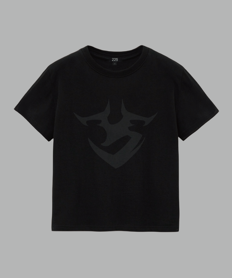 225 logo crop T-shirt (black)