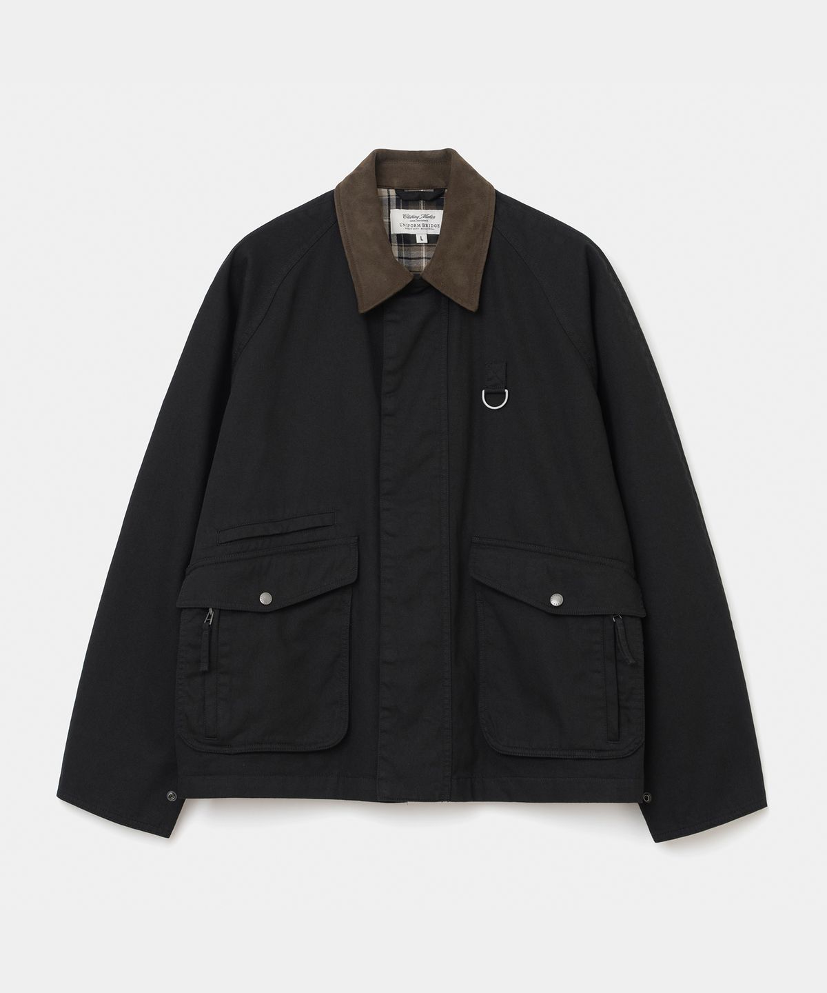 유니폼브릿지(UNIFORM BRIDGE) washed short hunting jacket black