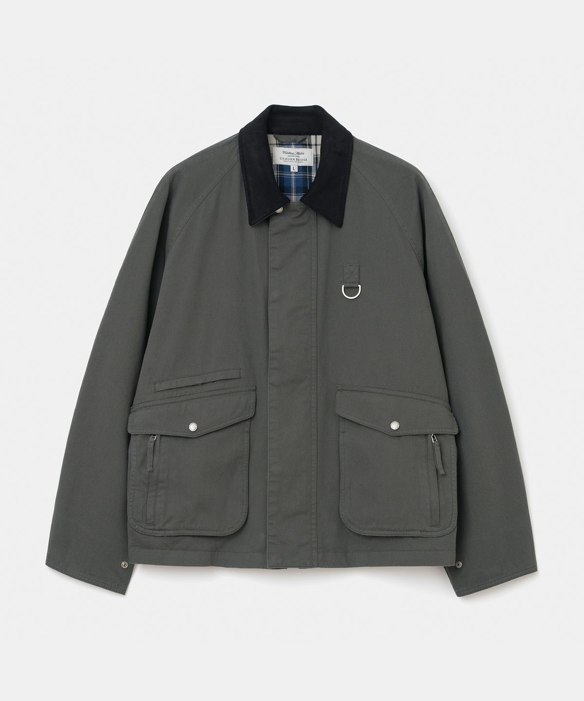 유니폼브릿지(UNIFORM BRIDGE) washed short hunting jacket charcoal