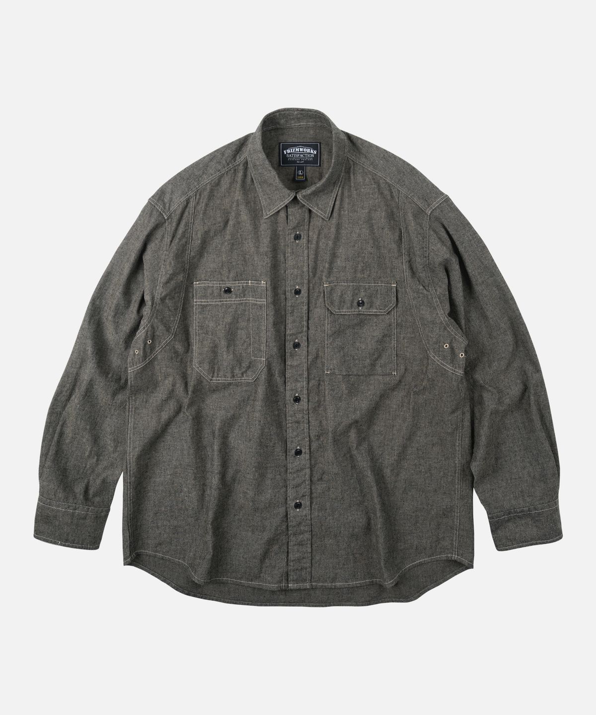프리즘웍스(FRIZMWORKS) 1920S CHAMBRAY WORK SHIRT _ MUD