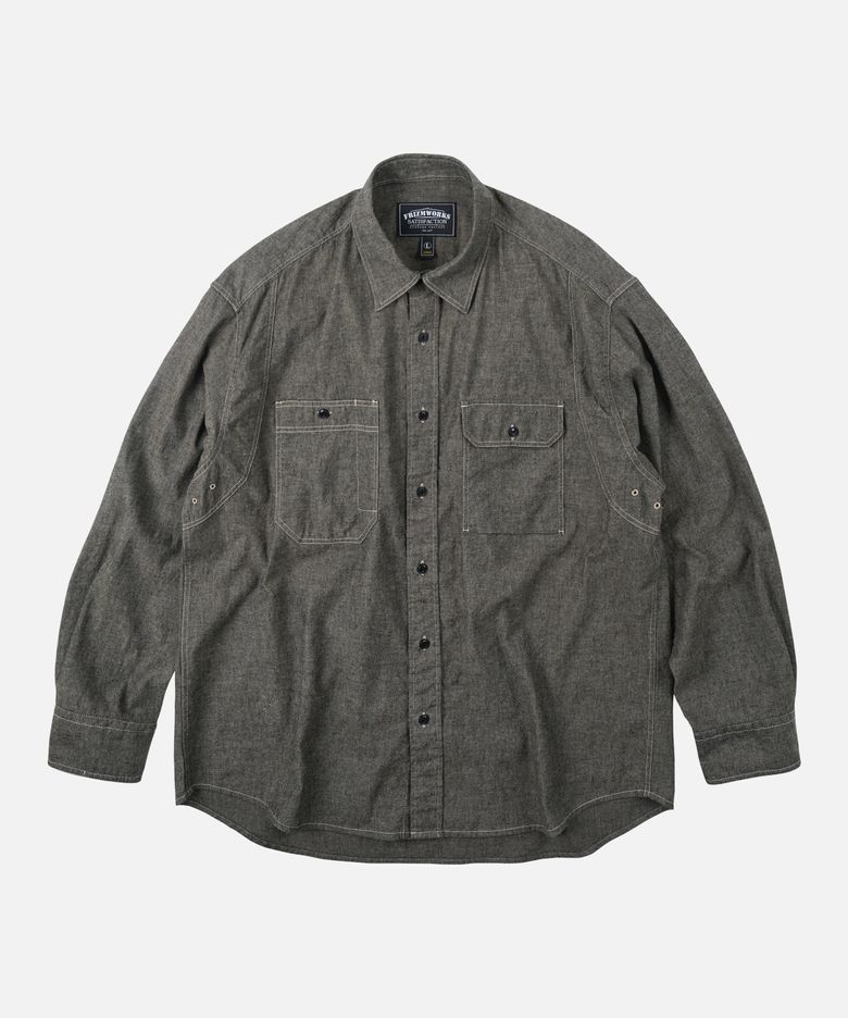1920S CHAMBRAY WORK SHIRT _ MUD