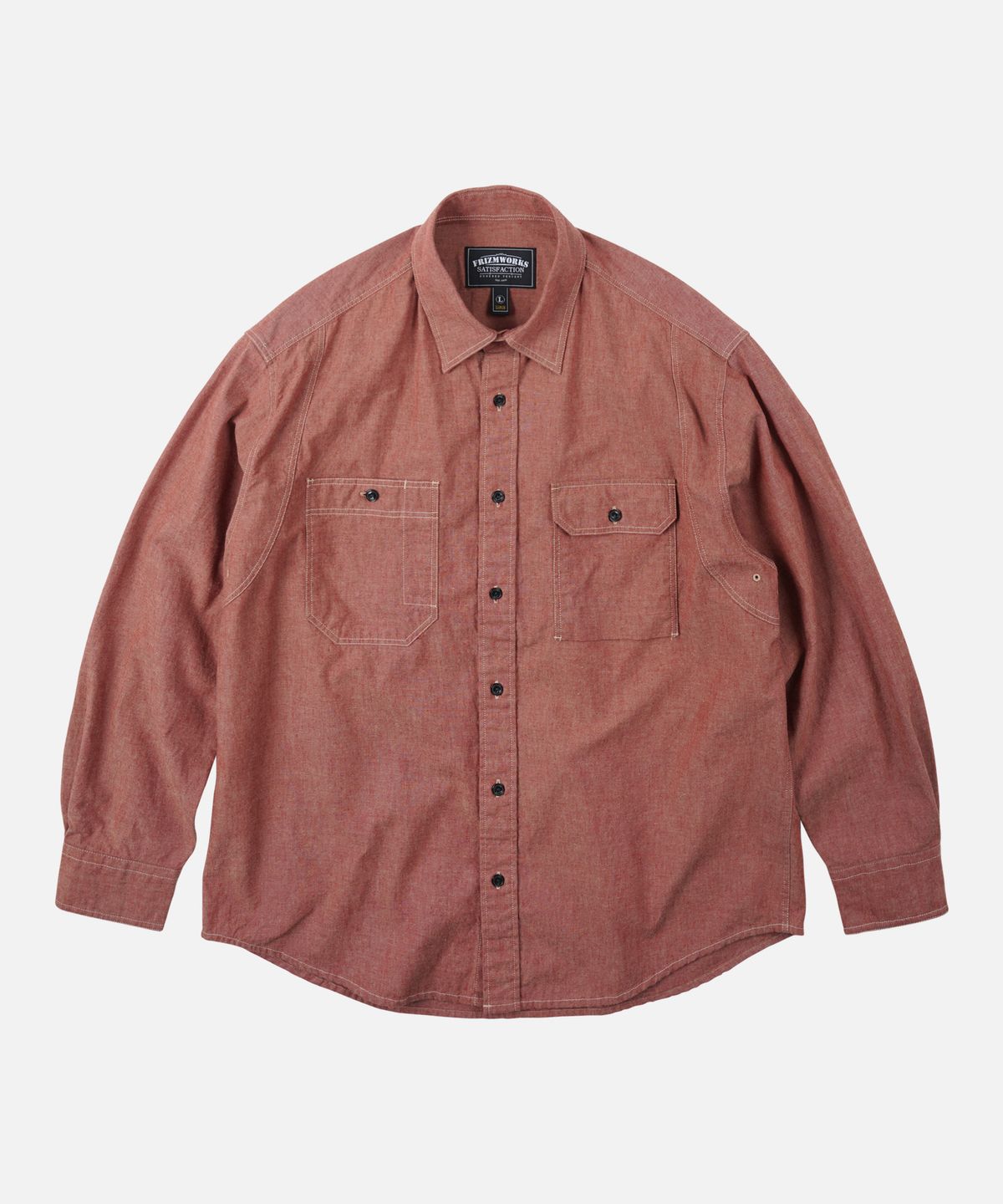 프리즘웍스(FRIZMWORKS) 1920S CHAMBRAY WORK SHIRT _ RED
