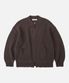 WOOL DECK ZIP UP CARDIGAN _ CHOCO BROWN