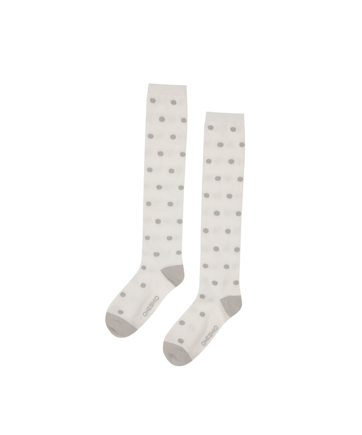 오헤시오(OHESHIO) DOT KNEE SOCKS, WHITE